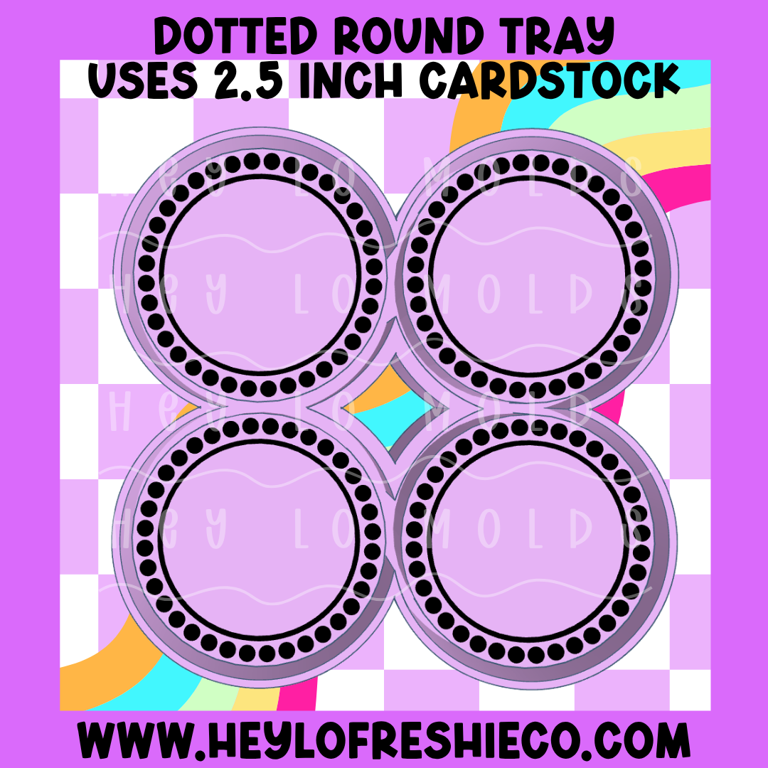 Mini Dotted Round Tray Silicone Mold