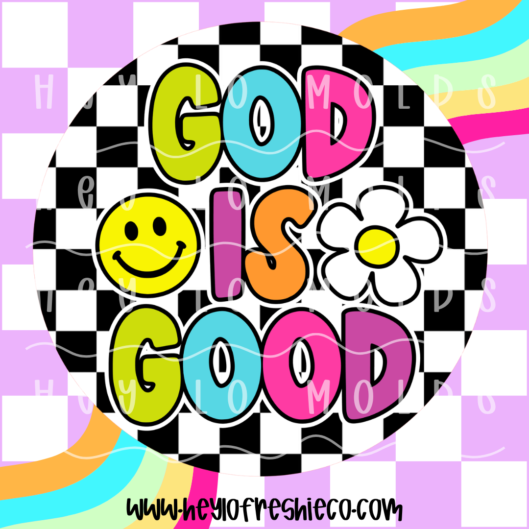 Round Cardstock 031 | Checkered God Is Good