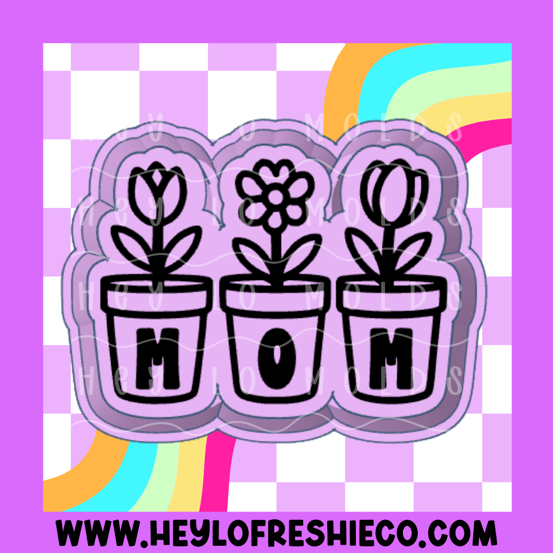 Mom Flower Pots Silicone Mold