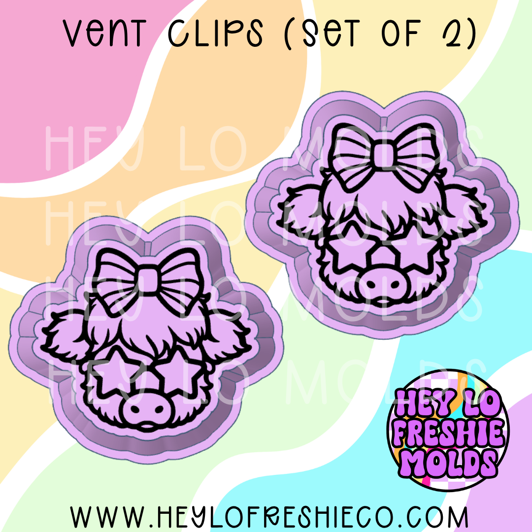 Star Glasses Cow Vent Set Silicone Mold