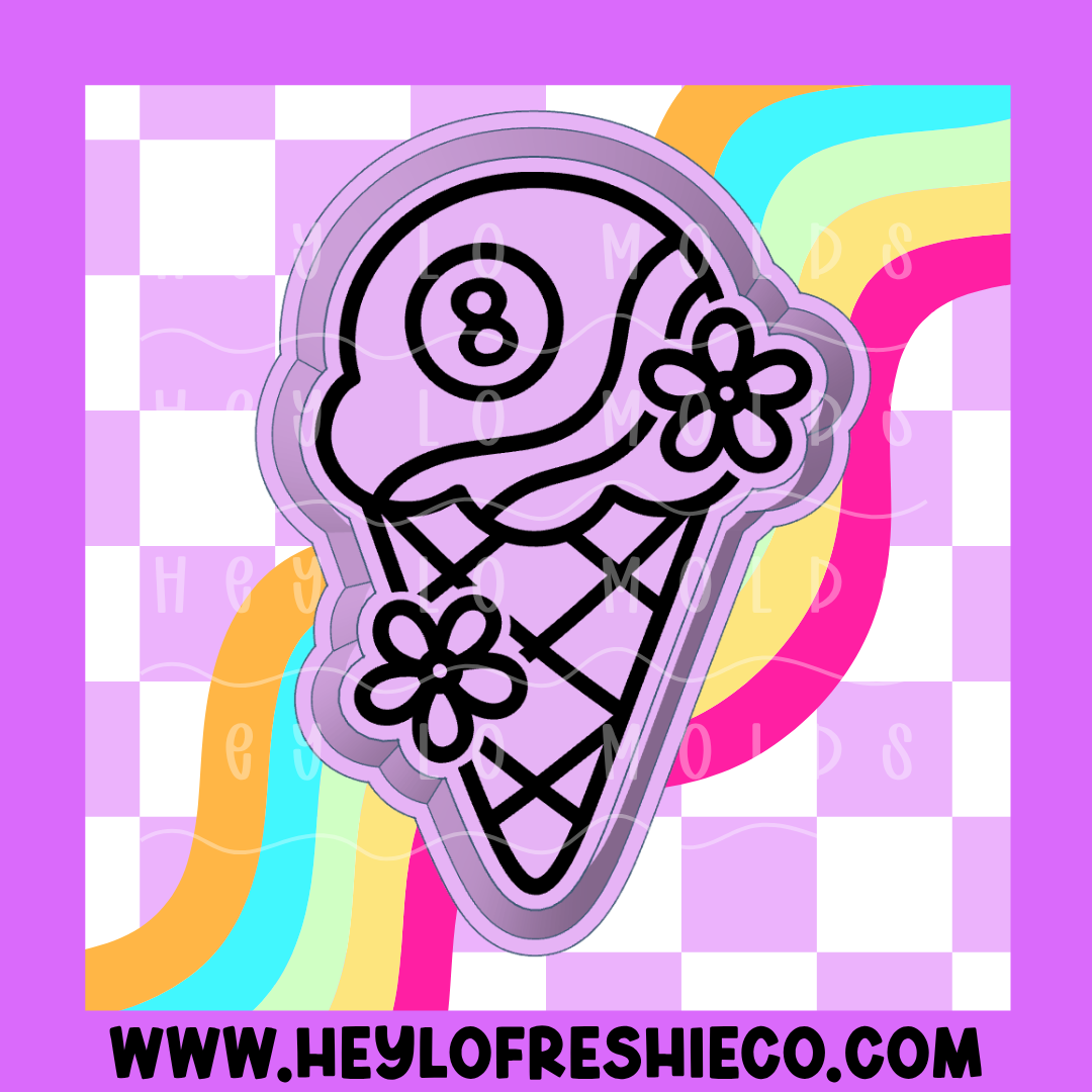 8 Ball Ice Cream Silicone Mold