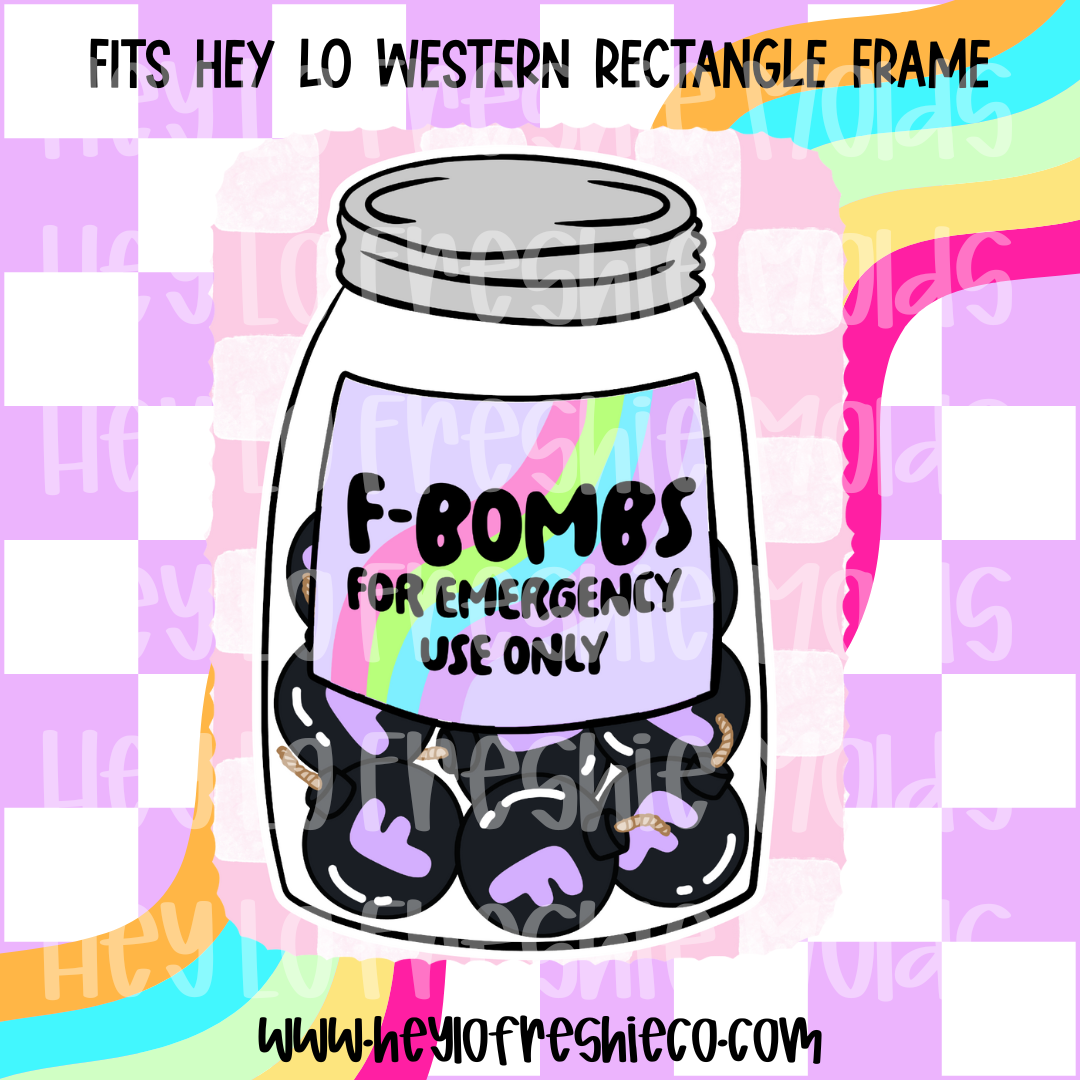 Western Rectangle Frame Cardstock | F-Bombs