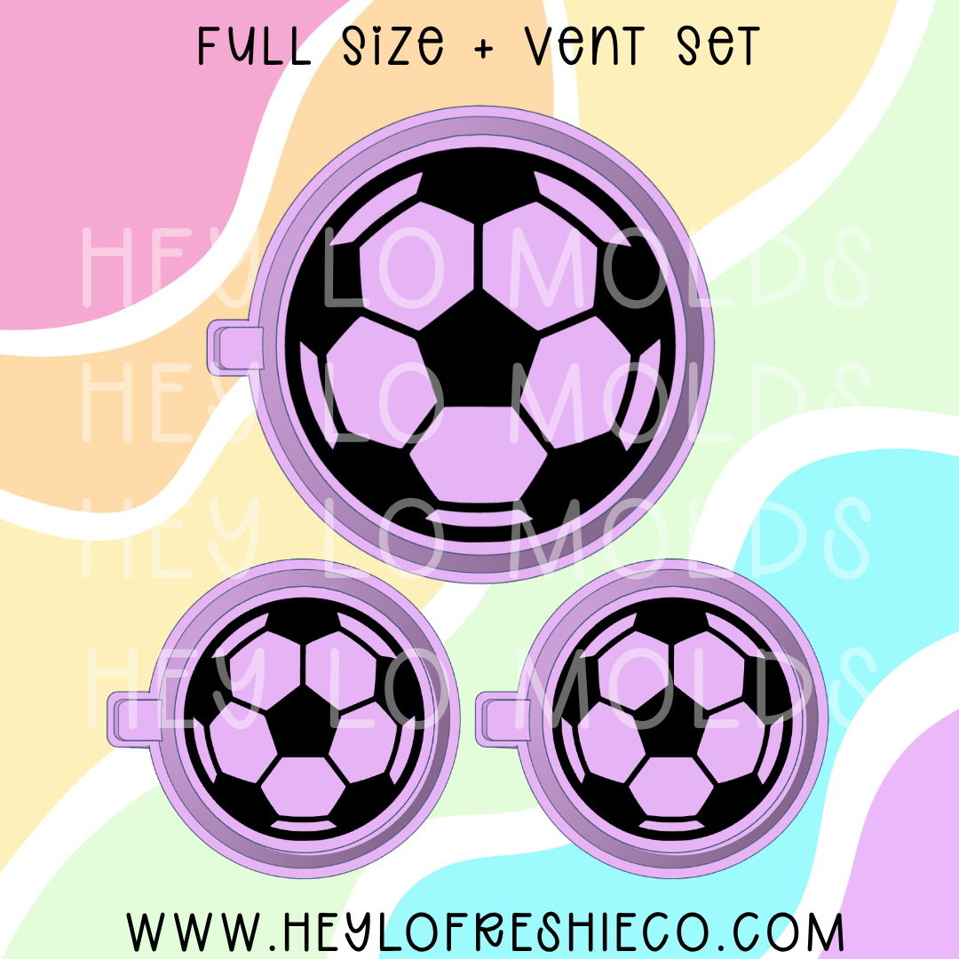 Soccer Ball Silicone Mold + Vent Set