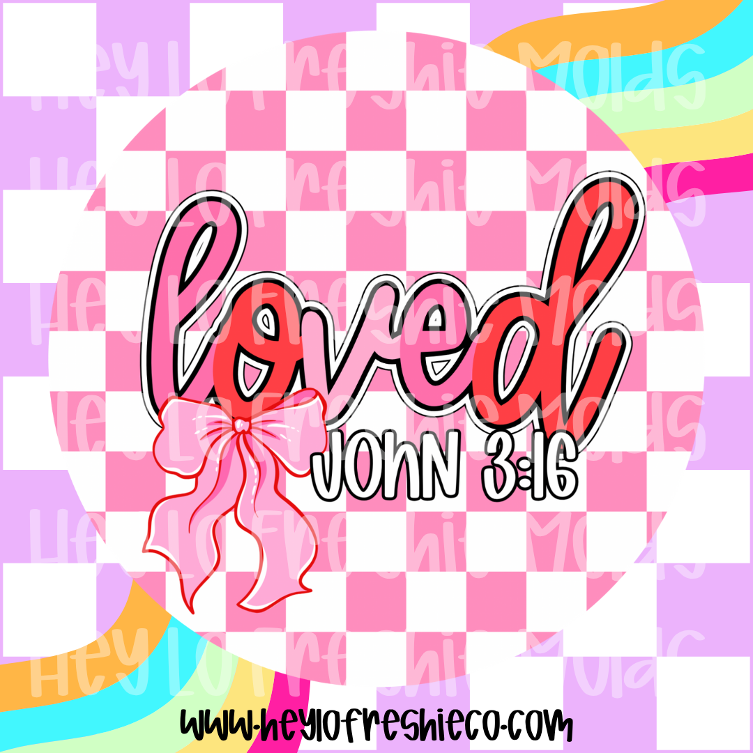 Round Cardstock 124 | Loved John 3:16