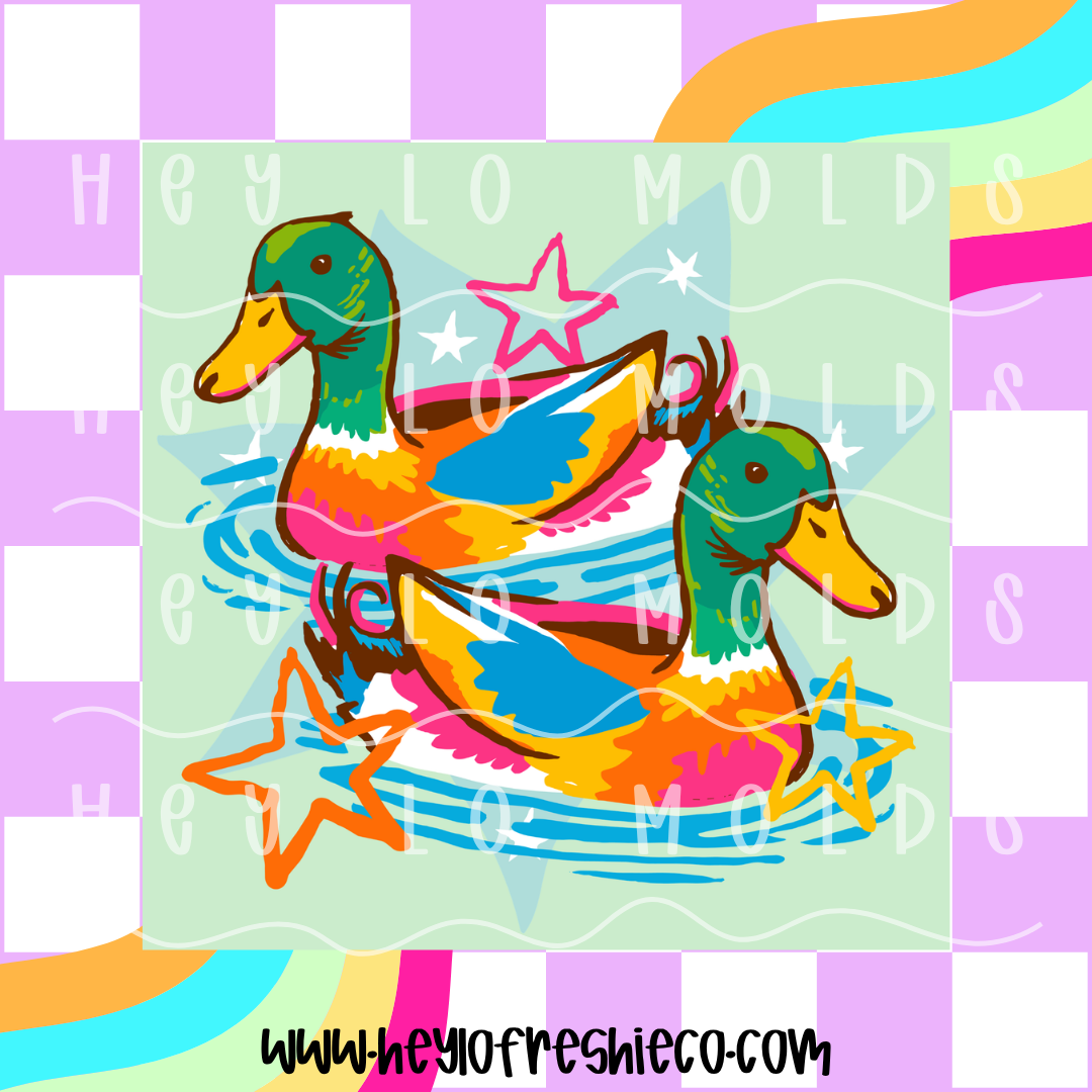 Square Cardstock | Colorful Ducks