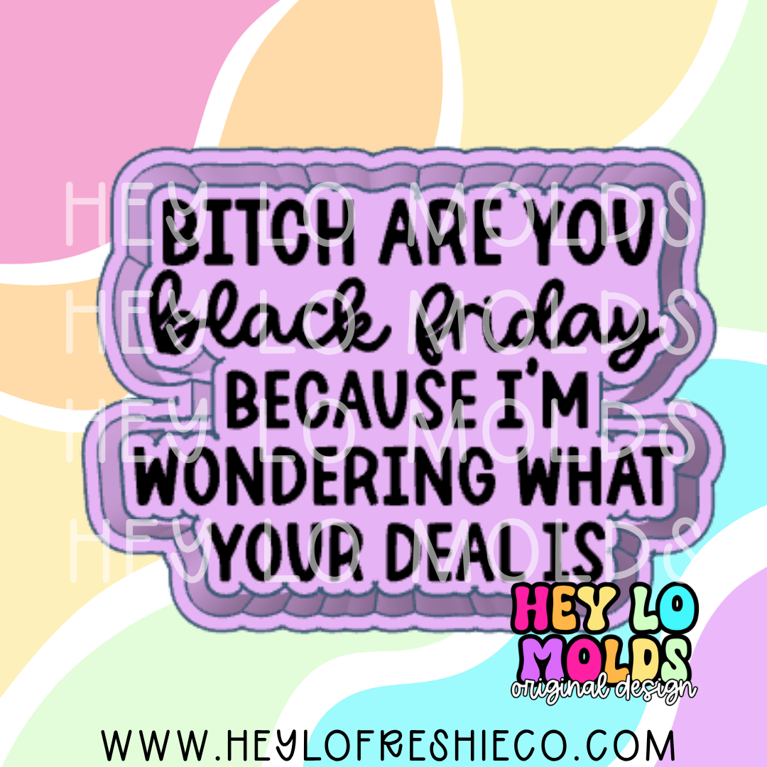 Bitch Are You Black Friday Silicone Mold