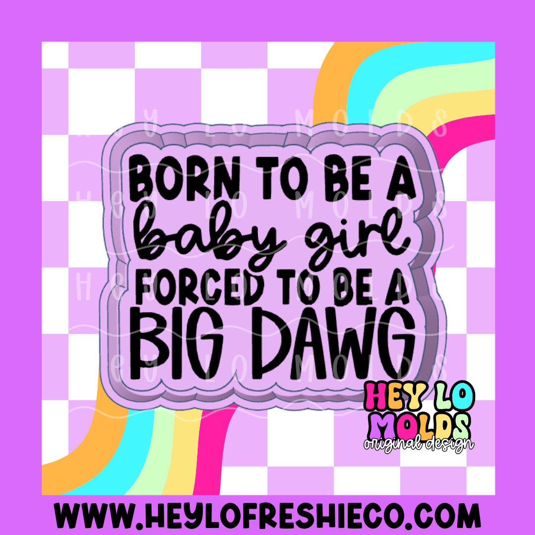Born To Be A Baby Girl Silicone Mold