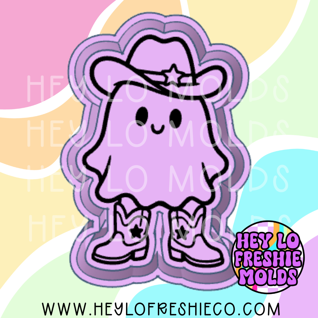 Ghost In Cowboy Boots Silicone Mold