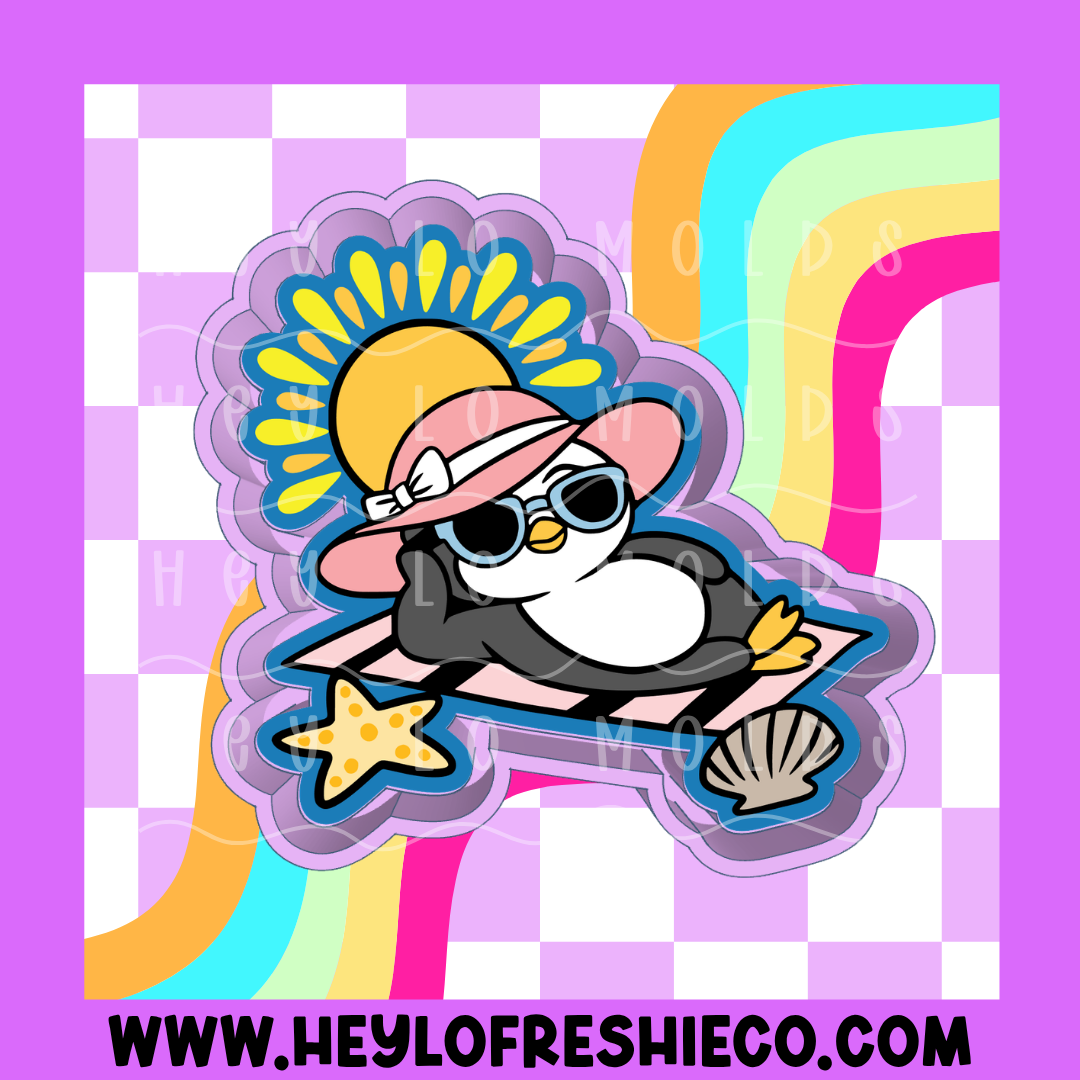 Sassy Beach Penguin Silicone Mold