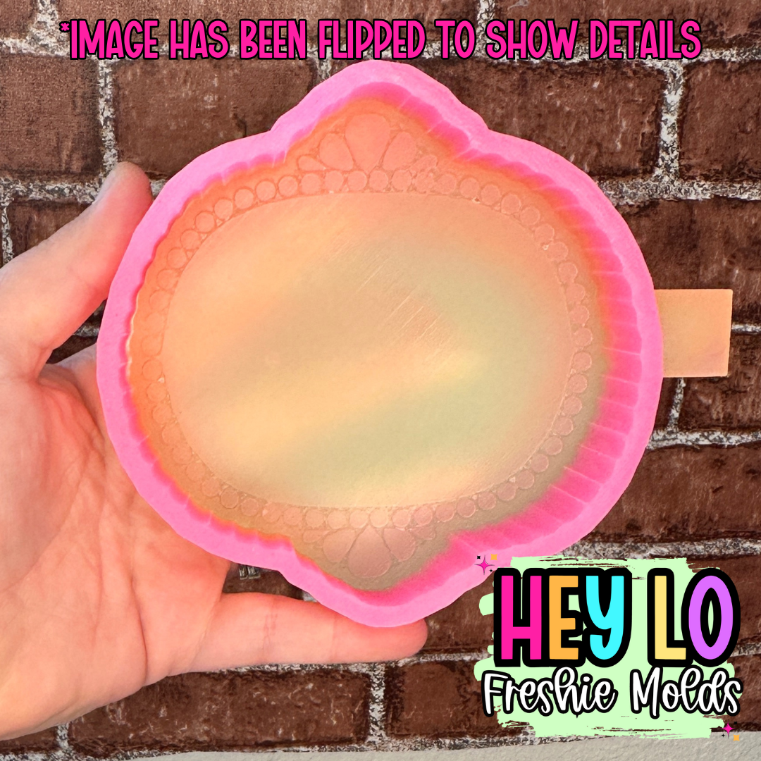 Western Oval Frame Silicone Mold