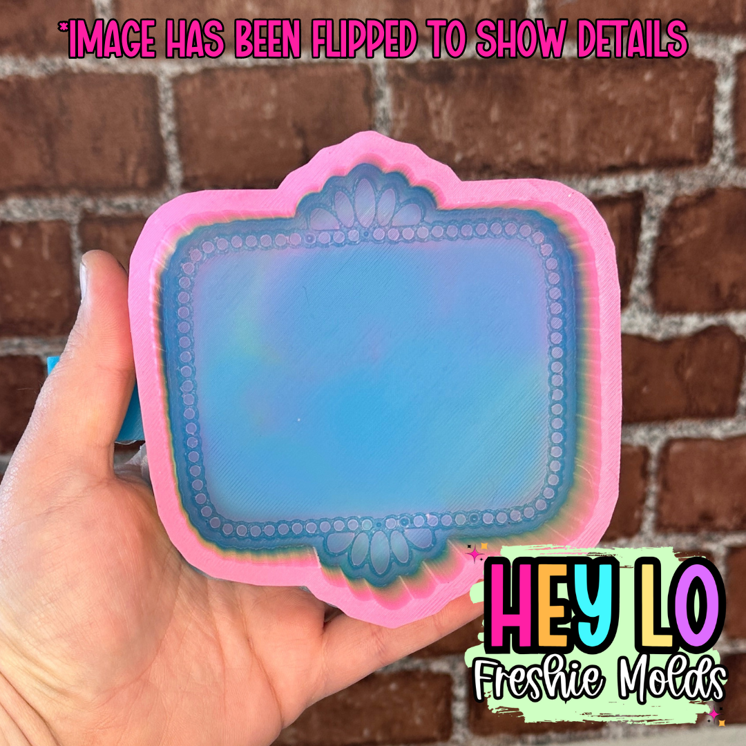 Western Rectangle Frame Silicone Mold