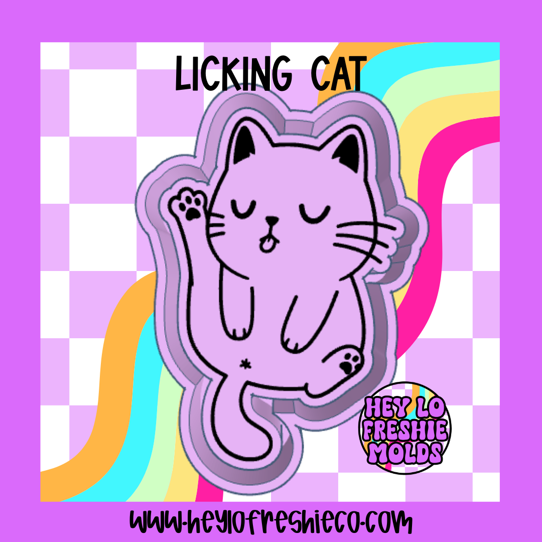 Licking Cat Silicone Mold