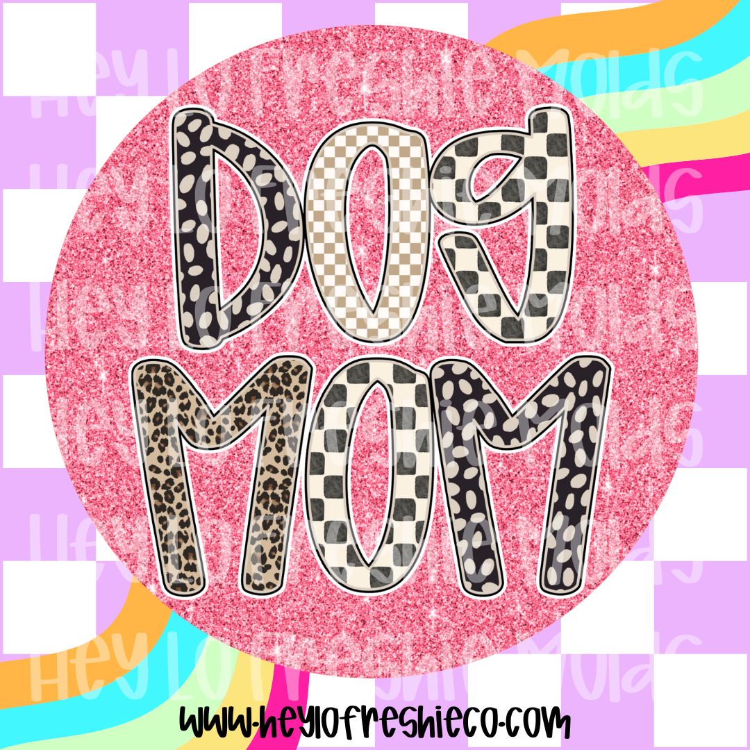 Round Cardstock 058 | Dog Mom