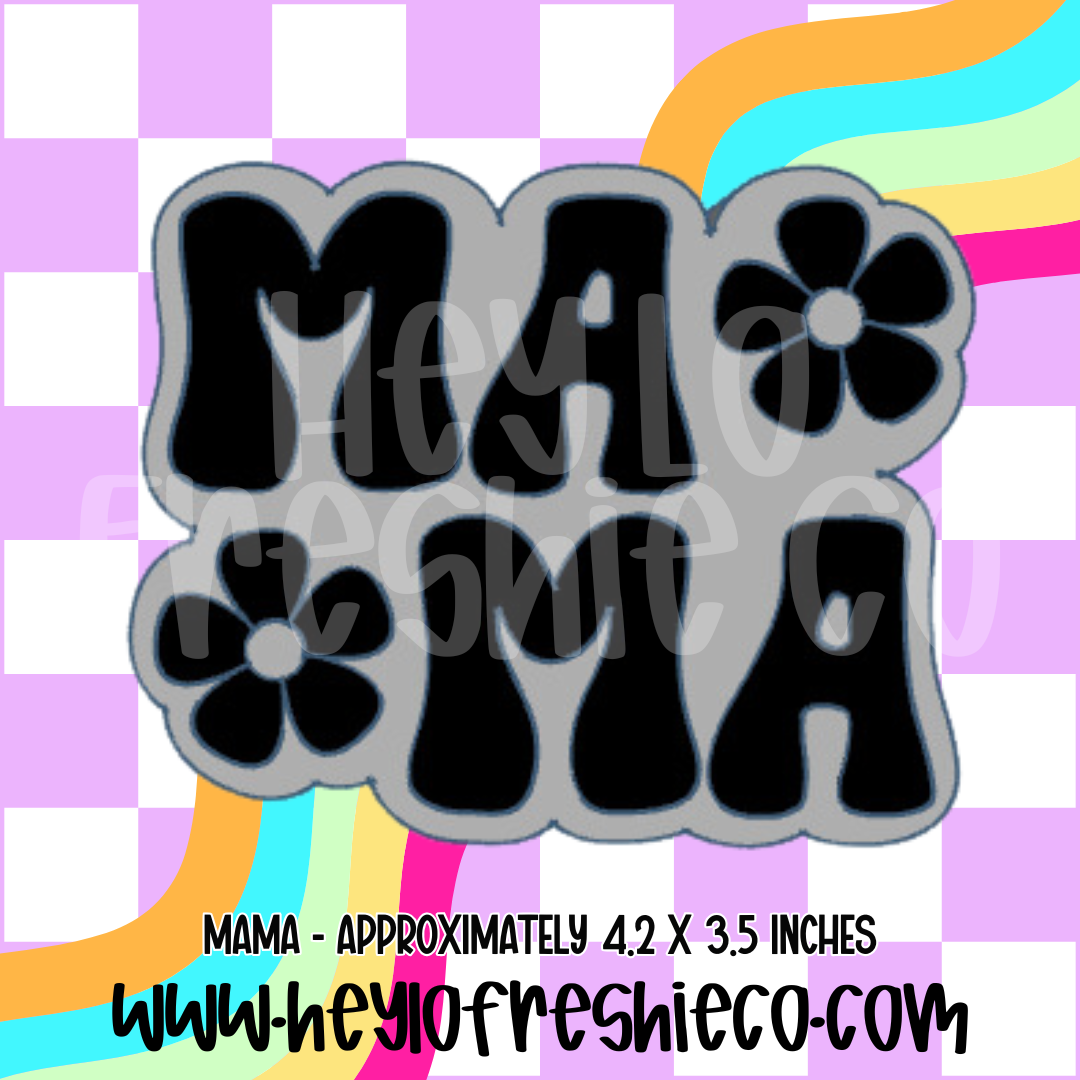 Mama with Flowers Silicone Mold