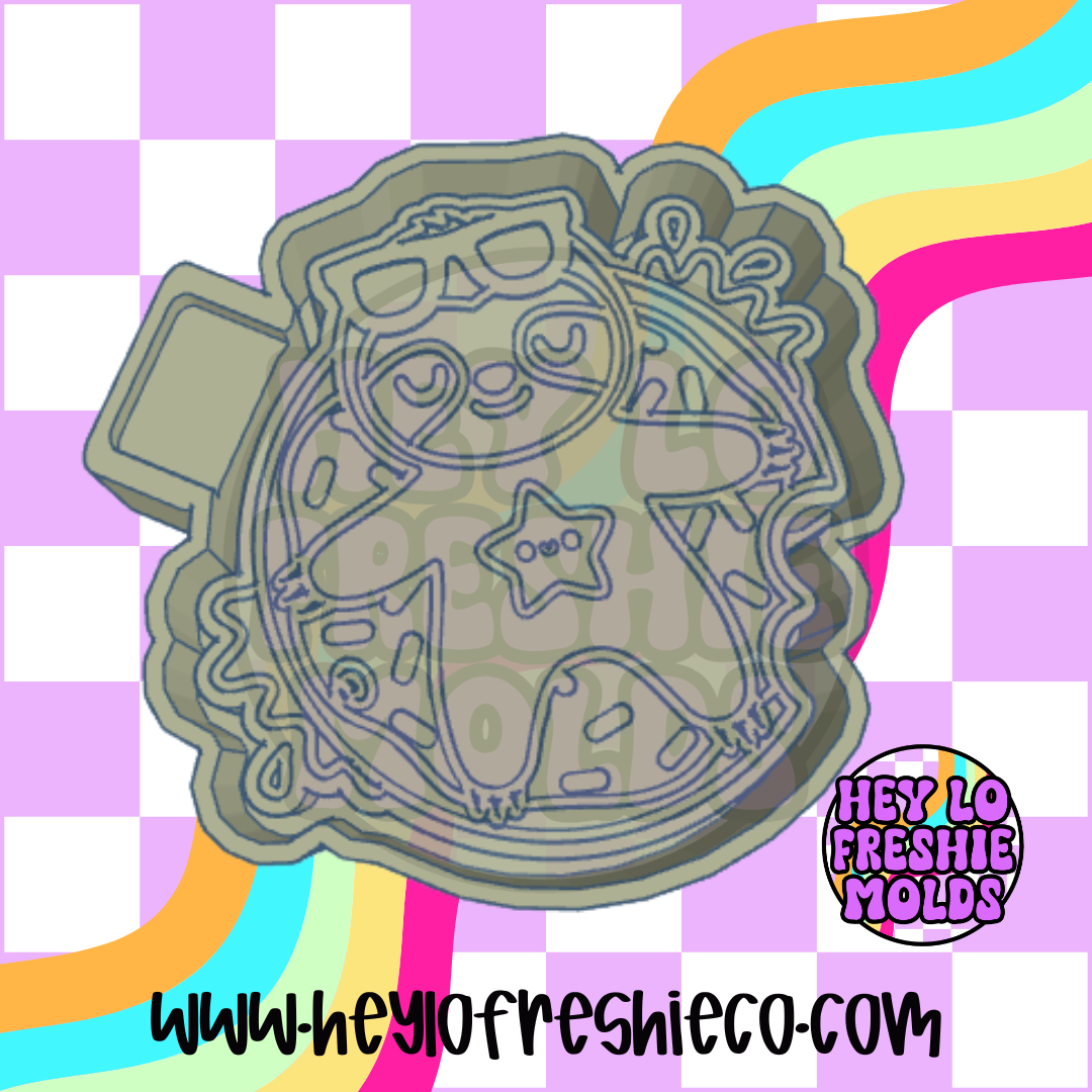 Sloth Laying On Pool Floatie Silicone Mold