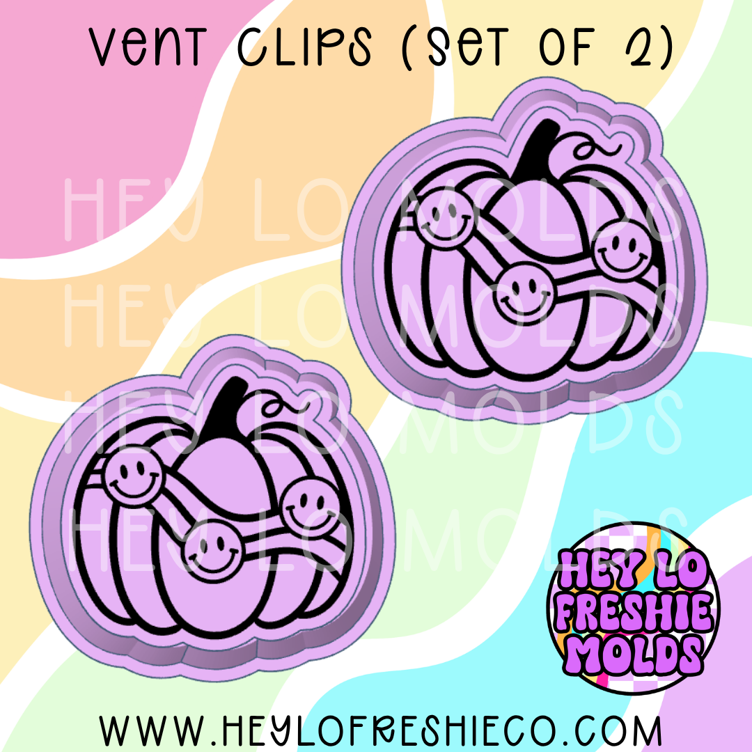 Smile Pumpkin Vent Set Silicone Mold