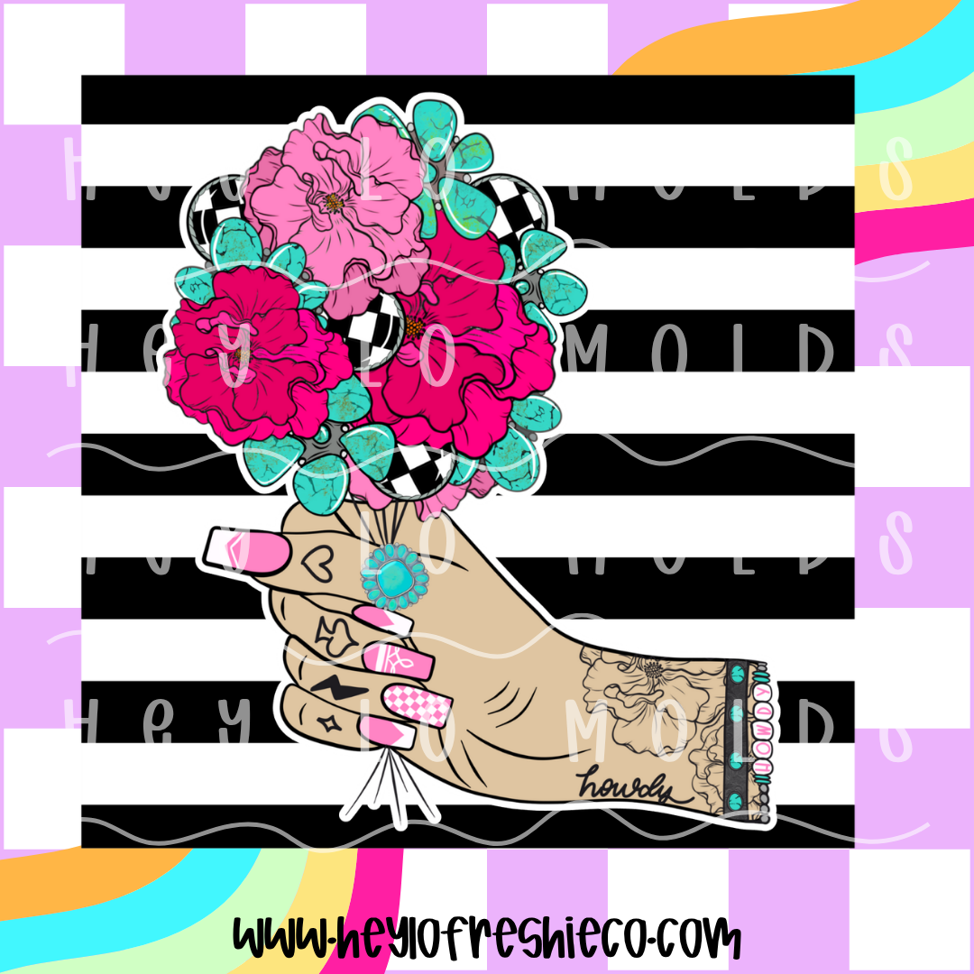 Square Cardstock | Western Hand Bouquet