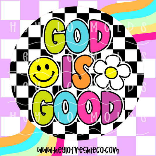 Round Cardstock 031 | Checkered God Is Good