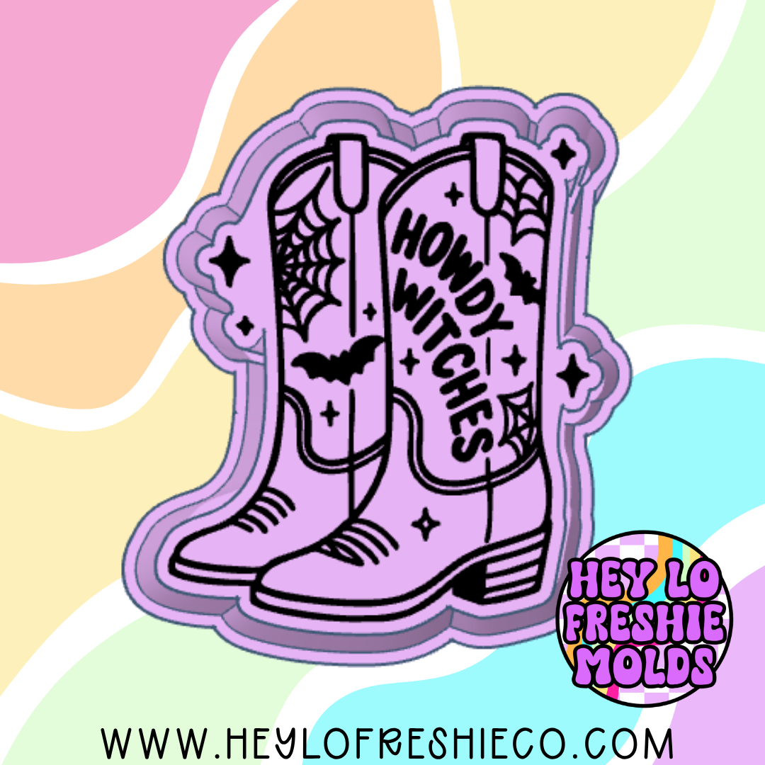 Howdy Witches Boots Silicone Mold