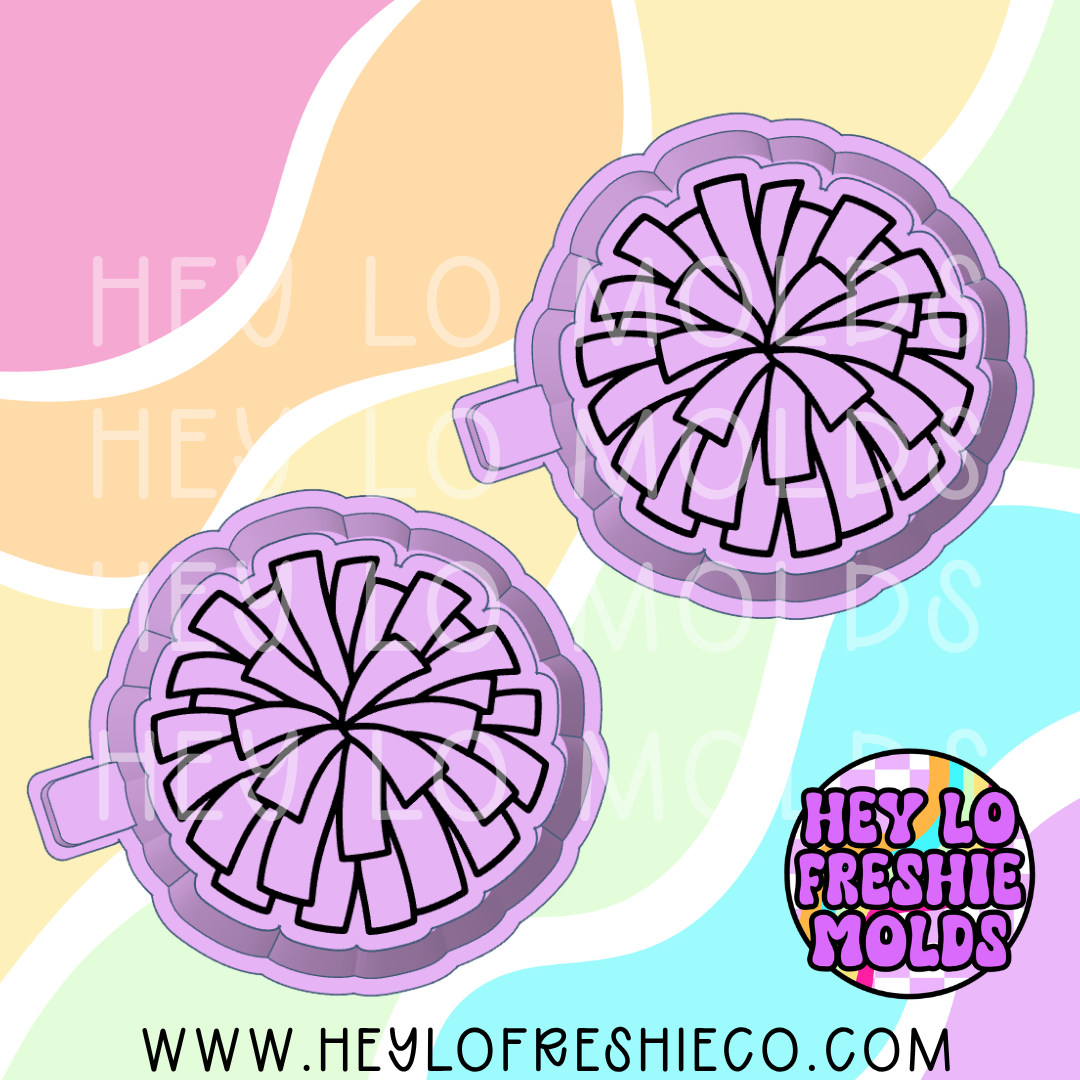 Cheer Pom Pom Vent Set Silicone Mold