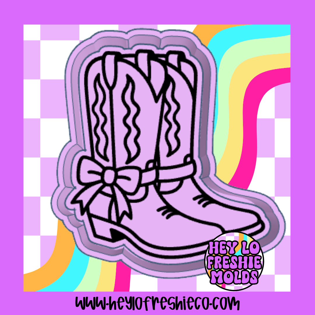 Boots With Bow Silicone Mold