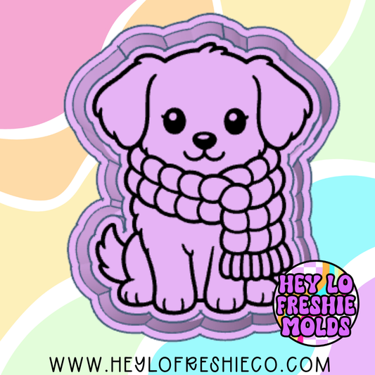 Dog In Scarf Silicone Mold