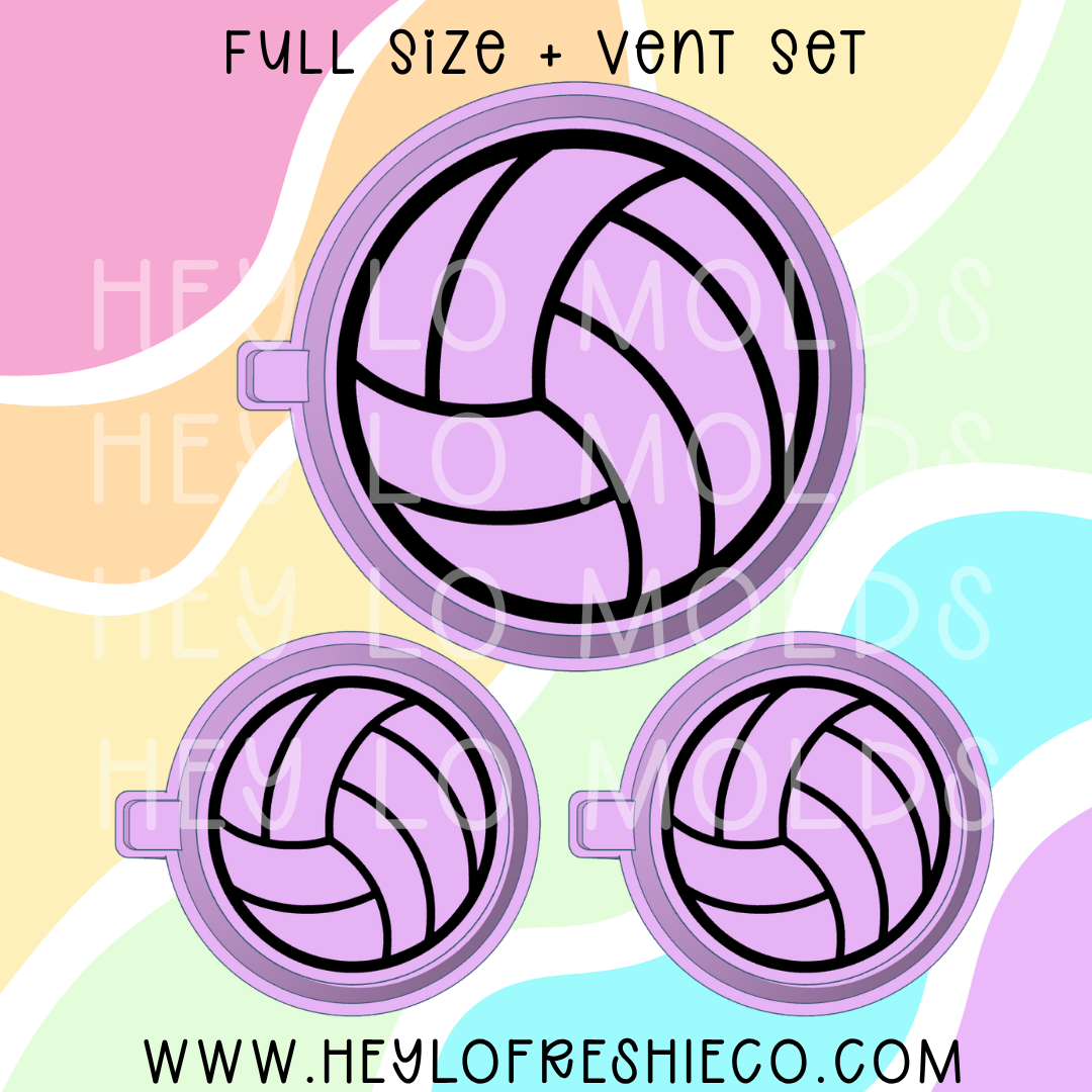 Volleyball Silicone Mold + Vent Set