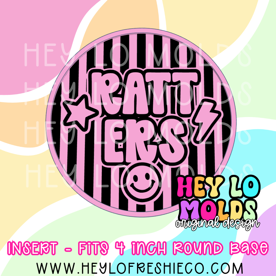 4 Inch Round Insert - Preppy Team Name: Ratters