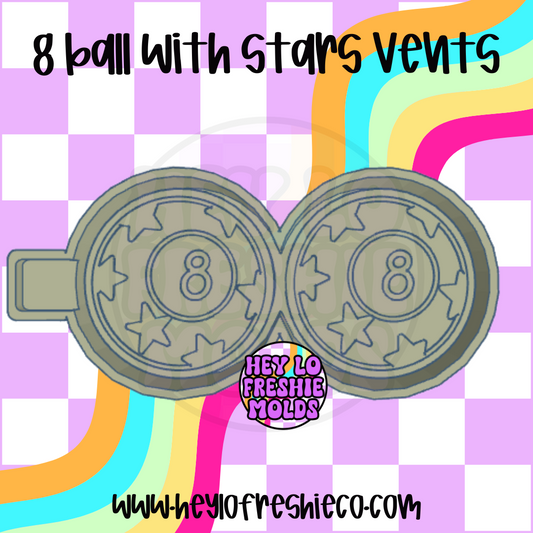 8 Ball With Stars Vent Set Silicone Mold