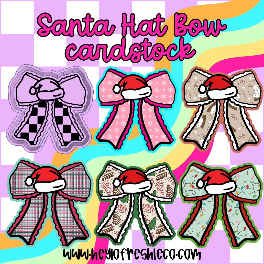 Cardstock Grab Bag | Santa Hat Bow