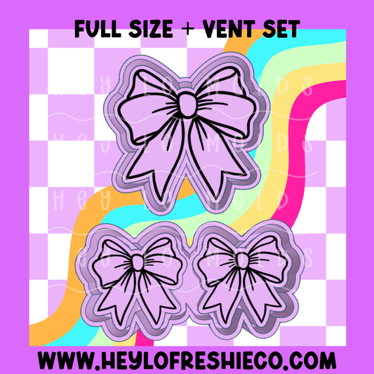Coquette Bow Full Size Silicone Mold + Vent Set