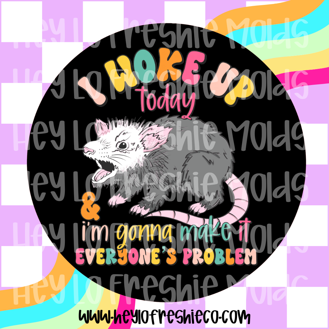 Round Cardstock 102 | I Woke Up Opossum