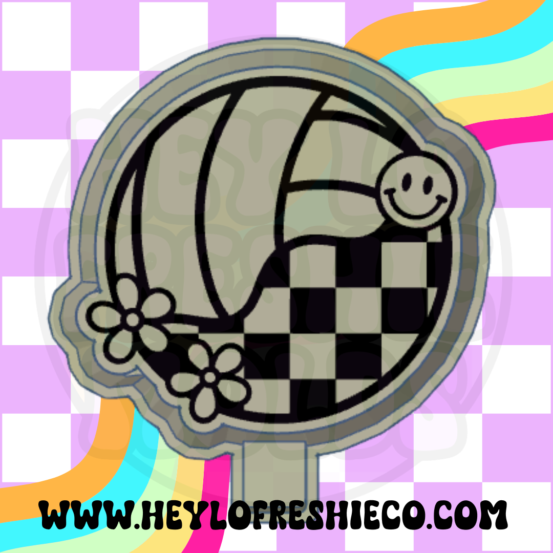 Checkered Volleyball Silicone Mold