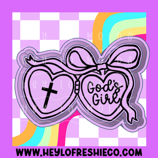 God's Girl Locket Silicone Mold