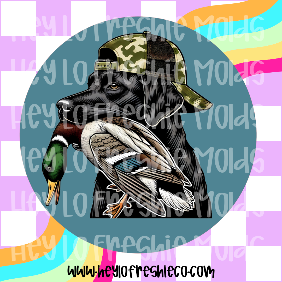 Round Cardstock 060 | Dog With Duck