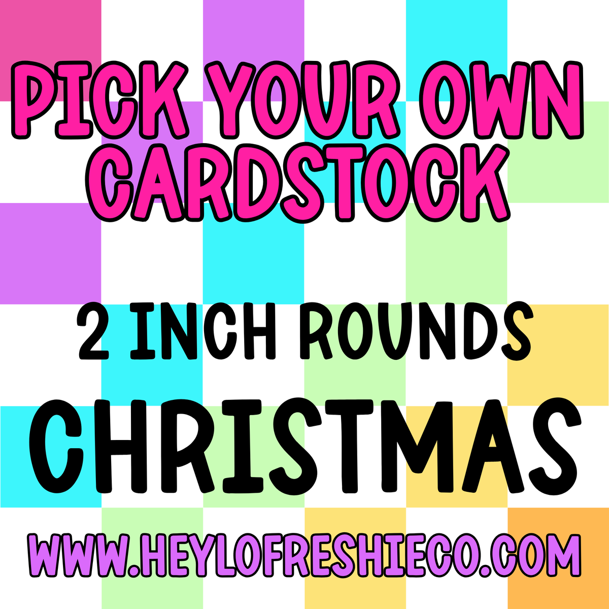 Pick Your Own (2 Inch Round) Cardstock - Christmas