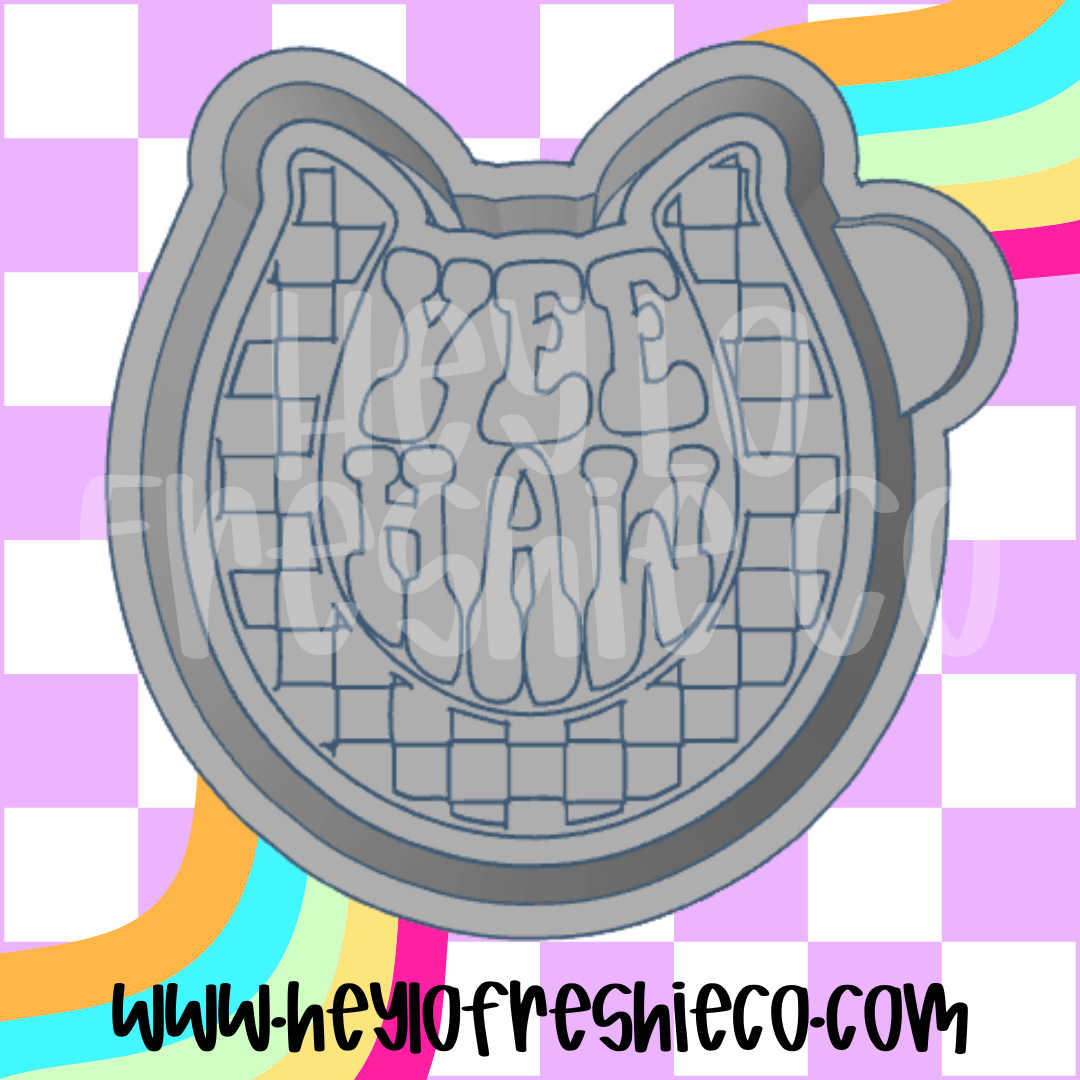 Yeehaw Checkered Horse Shoe Silicone Mold