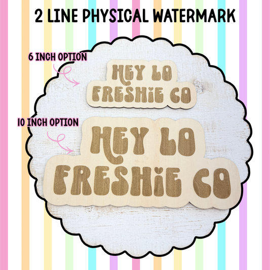 2 Line Wooden Physical Watermark