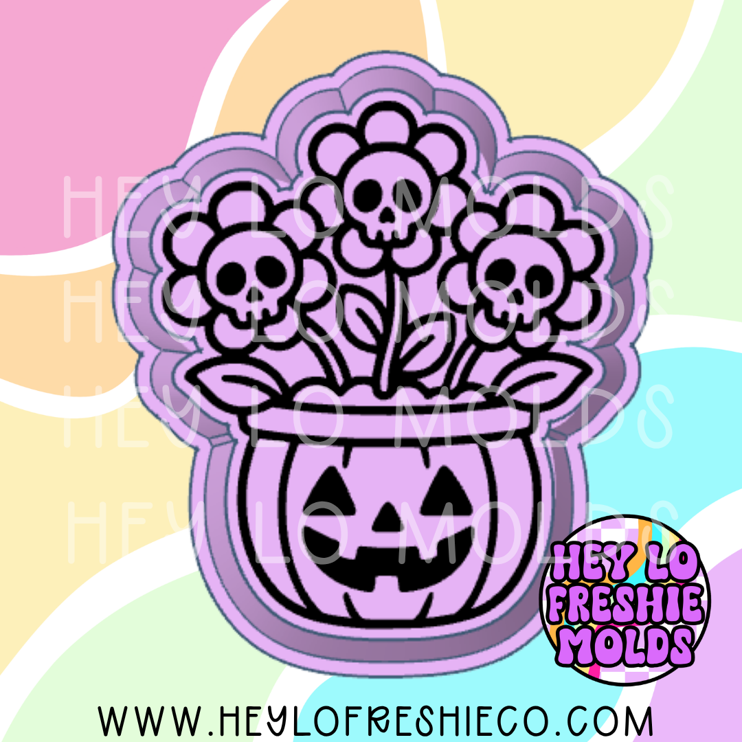 Skull Flowers Silicone Mold