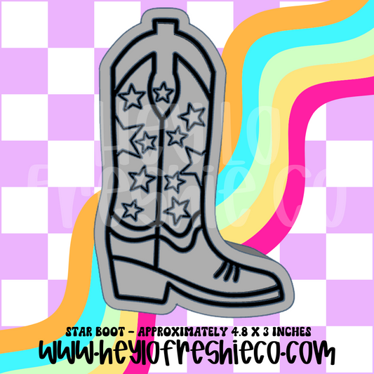 Star Cowboy Boot Silicone Mold
