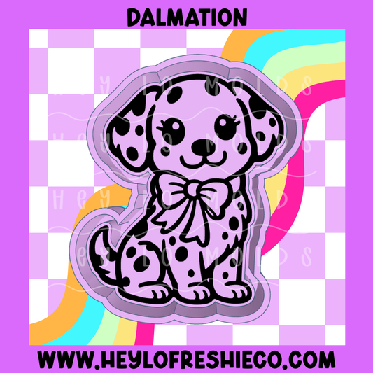Dalmatian With Bow Silicone Mold