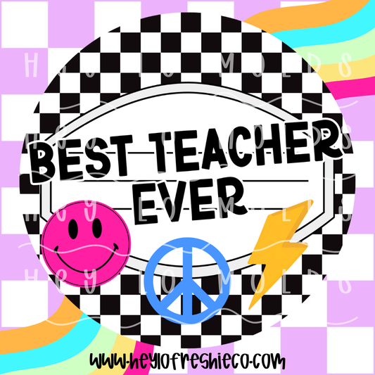 Round Cardstock 014 | Best Teacher Ever