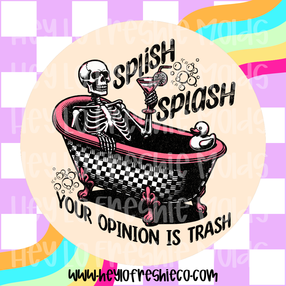 Round Cardstock 164 | Splish Splash Your Opinion Is Trash