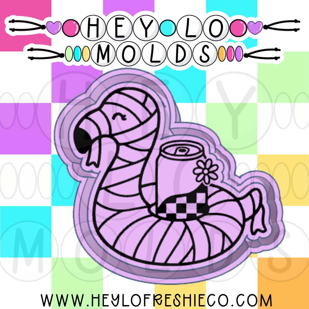 Mummy Flamingo Floatie Silicone Mold