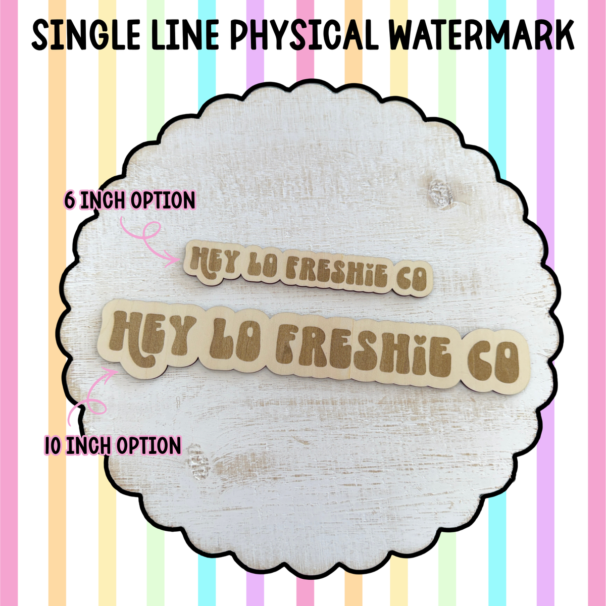 1 Line Wooden Physical Watermark