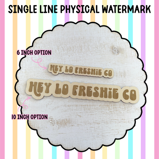 1 Line Wooden Physical Watermark