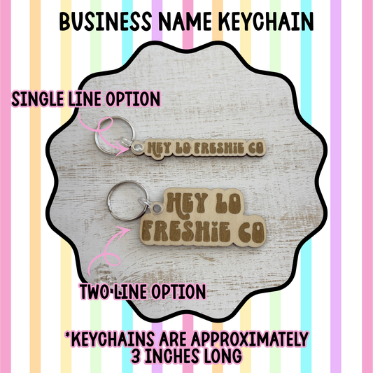 Business Name Keychain