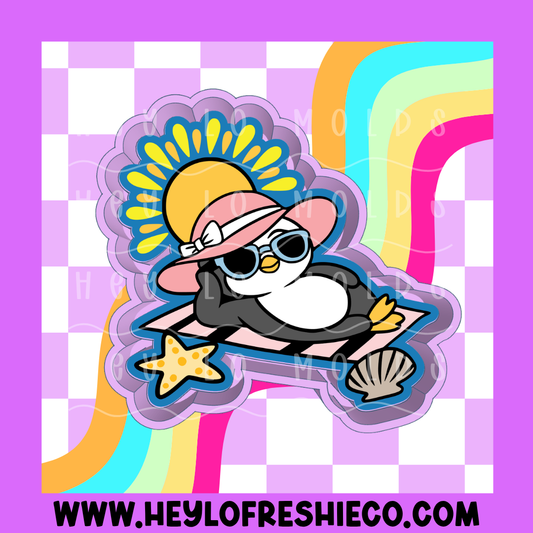 Sassy Beach Penguin Silicone Mold
