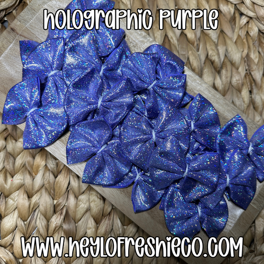 Freshie Bow: Holographic Purple