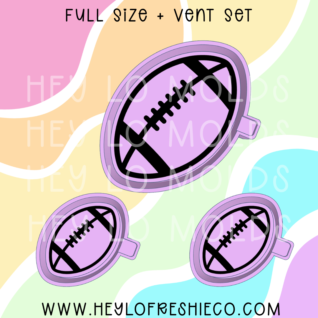 Football Silicone Mold + Vent Set